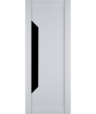 Дверь из экошпона Престиж 1 Белый софт (Черный лакобель)