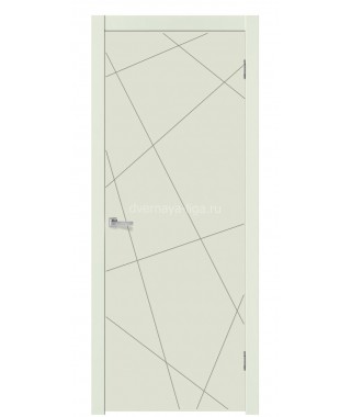 Дверь с ПВХ покрытием Абстракция (Софт белый)