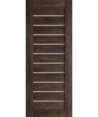 Дверь из экошпона Техно 12 Шале мореный (белое стекло)