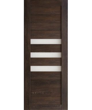 Дверь из экошпона Техно 7 Шале мореный (белое стекло) Дверь из экошпона Техно 7 Шале мореный (белое стекло)